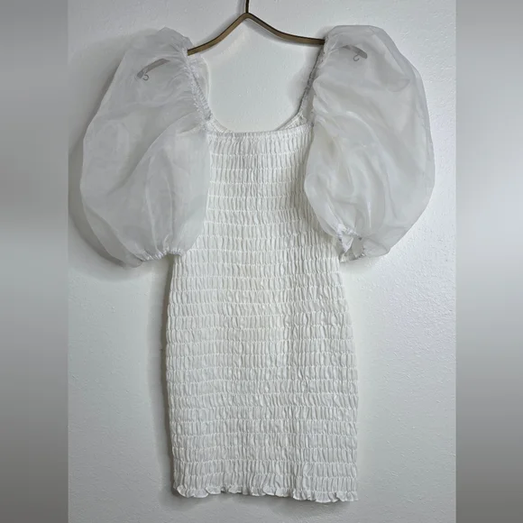 ​For Love & Lemons Marjori Mini Dress - White Size SM S19 Vault Bridal- Graduate - Picture 6 of 7